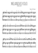 Téléchargez la partition de Milanovo Kolo en PDF pour Mélodie et piano