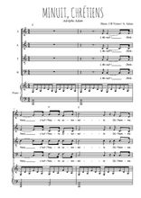 Téléchargez l'arrangement de la partition de Minuit chrétiens en PDF pour 4 voix mixtes et piano