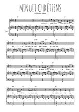 Téléchargez l'arrangement de la partition de noel-minuit-chretien en PDF pour Chant et piano