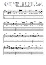 Téléchargez la tablature de la musique Traditionnel-Minuit-sonne-au-clocher-blanc en PDF