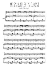 Téléchargez la partition de Miss Bailey's ghost en PDF pour Chant et piano