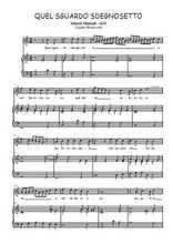 Téléchargez l'arrangement de la partition de Claudio-Monteverdi-Quel-sguardo-sdegnosetto en PDF pour Chant et piano