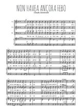Téléchargez la partition de Non havea ancora febo (3 voix) en PDF pour Chant et piano