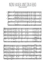 Téléchargez l'arrangement de la partition de Claudio-Monteverdi-Non-havea-ancora-febo-3-voix en PDF pour Chant et piano