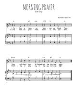 Téléchargez l'arrangement de la partition de Traditionnel-Morning-prayer en PDF pour Chant et piano