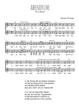 Téléchargez l'arrangement de la partition de mozart-abendruhe-chorale en PDF à deux voix