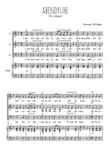 Téléchargez l'arrangement de la partition de Abendruhe en PDF pour trois voix mixtes et piano