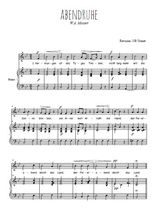 Téléchargez l'arrangement de la partition de mozart-abendruhe-chorale en PDF pour Chant et piano