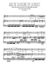 Téléchargez l'arrangement de la partition de W.A.-Mozart-Air-de-la-reine-de-la-nuit en PDF pour Chant et piano