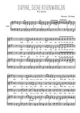 Téléchargez l'arrangement de la partition de Daphne, deine Rosenwangen en PDF pour trois voix mixtes et piano