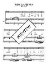 Téléchargez la partition de Der Zauberer en PDF pour Chant et piano