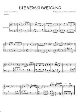 W.A. Mozart - Die Verschweigung (pour piano)