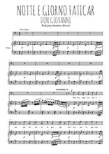 Téléchargez l'arrangement de la partition de W.A.-Mozart-Notte-e-giorno-faticar en PDF pour Chant et piano