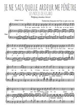 Téléchargez l'arrangement de la partition de wa-mozart-je-ne-sais-quelle-ardeur-me-penetre en PDF pour Chant et piano
