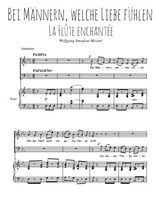 Téléchargez l'arrangement de la partition de Bei Männern, welche Liebe fühlen en PDF pour deux voix égales et piano