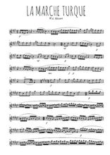 Téléchargez la partition pour saxophone en Mib de la musique mozart-la-marche-turque en PDF