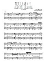 Téléchargez l'arrangement de la partition de W.A.-Mozart-Nocturne-N1-Luci-care-luci-belle en PDF à deux voix