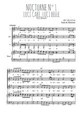 Téléchargez l'arrangement de la partition de Nocturne N°1, Luci care, luci belle en PDF pour trois voix de femmes et piano