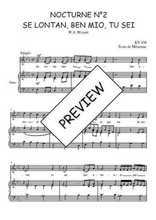 Téléchargez l'arrangement de la partition de W.A.-Mozart-Nocturne-N2-Se-lontan-ben-mio-tu-sei en PDF pour Chant et piano