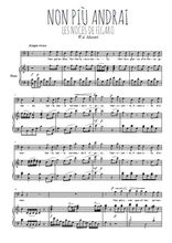 Téléchargez l'arrangement de la partition de W.A.-Mozart-Les-noces-de-Figaro-Non-piu-andrai en PDF pour Chant et piano