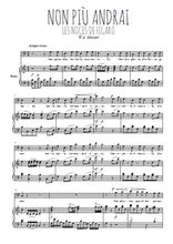 Téléchargez l'arrangement de la partition de wa-mozart-les-noces-de-figaro-non-piu-andrai en PDF pour Chant et piano