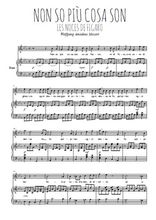 Téléchargez l'arrangement de la partition de mozart-les-noces-de-figaro-air-de-cherubin-non-so-piu-cosa-son en PDF pour Chant et piano