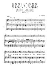 Téléchargez l'arrangement de la partition de W.A.-Mozart-O-Isis-und-Osiris en PDF pour Chant et piano