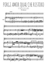 Téléchargez la partition de Porgi amor qual che ristoro en PDF pour Chant et piano