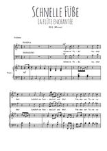 Téléchargez la partition de Schnelle Füsse en PDF pour 2 voix égales et piano