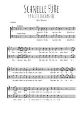 Téléchargez l'arrangement de la partition de W.A.-Mozart-Schnelle-Fusse en PDF à deux voix