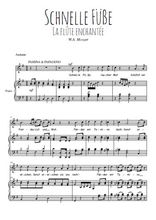 Téléchargez l'arrangement de la partition de W.A.-Mozart-Schnelle-Fusse en PDF pour Chant et piano