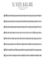 Téléchargez l'arrangement de la partition en Sib de la musique Se vuol ballare en PDF