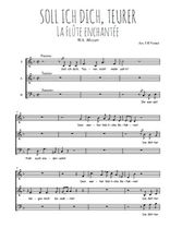 Téléchargez l'arrangement de la partition de W.A.-Mozart-Soll-ich-dich-Teurer en PDF à trois voix