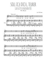 Téléchargez l'arrangement de la partition de W.A.-Mozart-Soll-ich-dich-Teurer en PDF pour Chant et piano