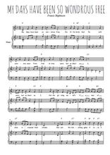 Téléchargez l'arrangement de la partition de francis-hopkinson-my-days-have-been-so-wondrous-free en PDF pour Chant et piano