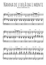 Téléchargez l'arrangement de la partition de berceuse-corse-nanna-di-u-dila-da-i-monti en PDF pour Chant et piano