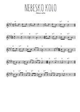 Téléchargez l'arrangement de la partition en Sib de la musique Nebesko kolo en PDF