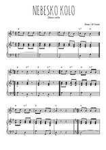 Téléchargez la partition de Nebesko kolo en PDF pour Mélodie et piano