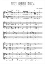 Téléchargez l'arrangement de la partition de hymne-africain-nkosi-sikelela-iafrica en PDF à deux voix