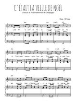 Téléchargez l'arrangement de la partition de Traditionnel-C-etait-la-veille-de-Noel en PDF pour Chant et piano