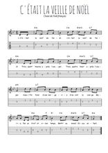 Téléchargez la tablature de la musique Traditionnel-C-etait-la-veille-de-Noel en PDF