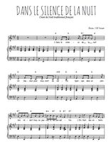 Téléchargez l'arrangement de la partition de noel-dans-le-silence-de-la-nuit en PDF pour Chant et piano