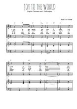 Téléchargez l'arrangement de la partition de Joy to the world en PDF pour deux voix égales et piano