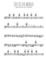 Téléchargez la partition pour saxophone en Mib de la musique noel-anglais-joy-to-the-world en PDF