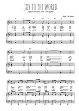 Téléchargez l'arrangement de la partition de noel-anglais-joy-to-the-world en PDF pour Chant et piano