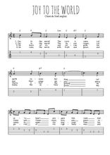 Téléchargez la tablature de la musique noel-anglais-joy-to-the-world en PDF
