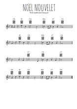Téléchargez l'arrangement de la partition en Sib de la musique Noël Nouvelet en PDF