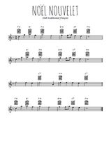 Téléchargez la partition pour saxophone en Mib de la musique noel-nouvelet en PDF