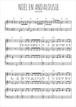 Téléchargez la partition de Noël en Andalousie en PDF pour 2 voix égales et piano