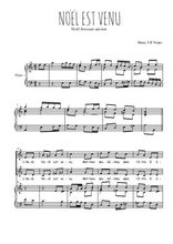 Téléchargez l'arrangement de la partition de Noël est venu en PDF pour deux voix égales et piano